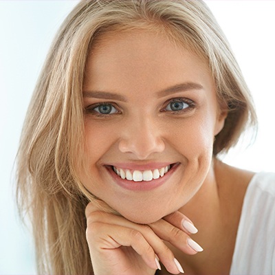 woman with perfect white smile