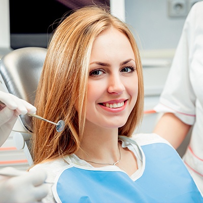 woman smiling at camera