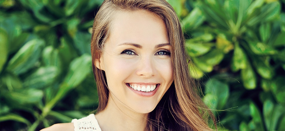 girl smiling outside