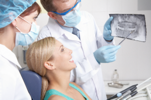 woman at dentist