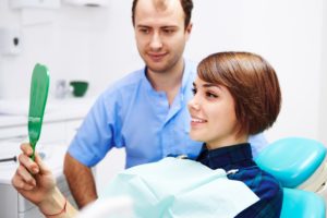 woman in dental chair