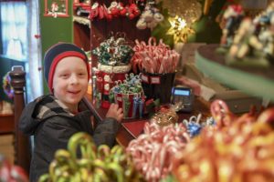 boy with candy cane